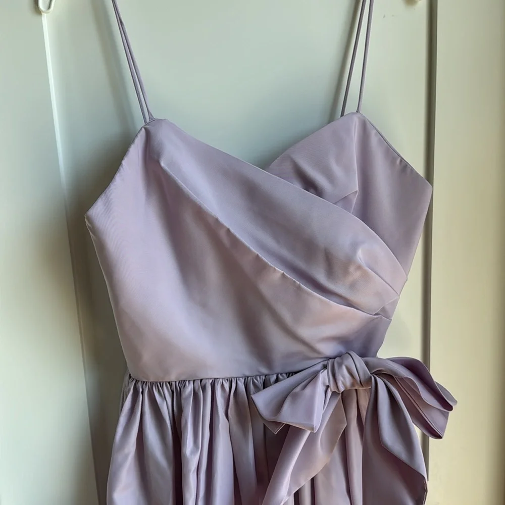 Lilac dress sz3. Vintage T-length dress made of taffeta poly blend.. - Picture 2 of 11
